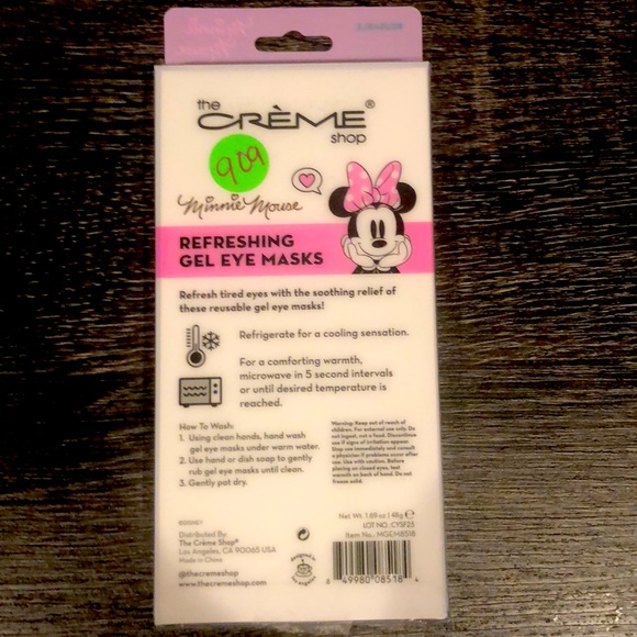 Minnie Mouse Refreshing Gel Eye Masks 2pk set NIB - Picture 2 of 2